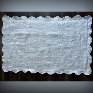 Colchas Domingos Metelasse King Pillow Sham, Filigreed Design, Portugal, 20"x36"